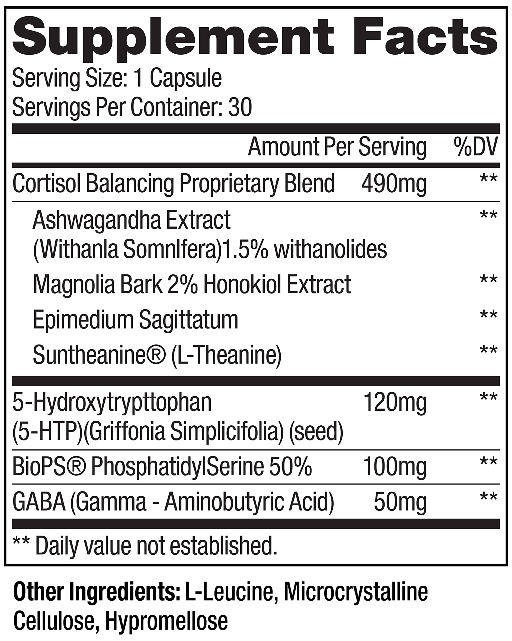 DR. NIGMA Cortisol Balancer label closeup shows vegan formula supporting cortisol response