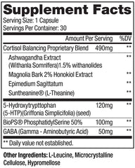 DR. NIGMA Cortisol Balancer label closeup shows vegan formula supporting cortisol response