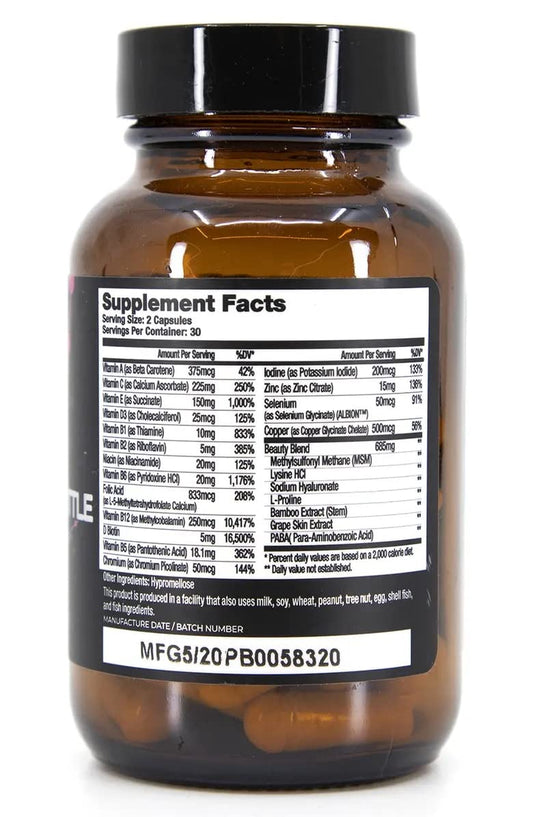 Dr. Nigma Hair, Skin and Nails bottle front highlighting a potent nutrient blend