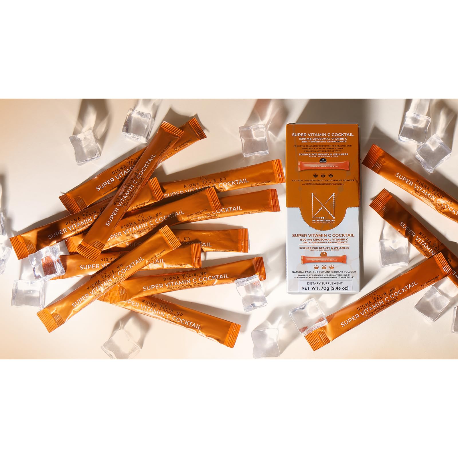 DR. NIGMA packaging for 14 servings is travel-ready and compact.