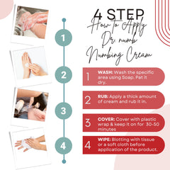 Dr. Numb oil-free, non-greasy cream texture for a silky feel.