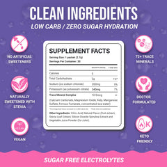 Packaging and sachet of Dr. Price's Electrolytes blueberry-pomegranate