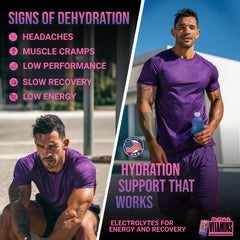 Dr. Price's Electrolytes blueberry-pomegranate bottle label on workout setup