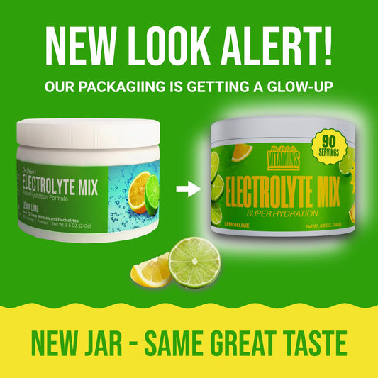 Pouring Dr. Price's Electrolytes Lemon Lime into water after a workout for quick hydration.