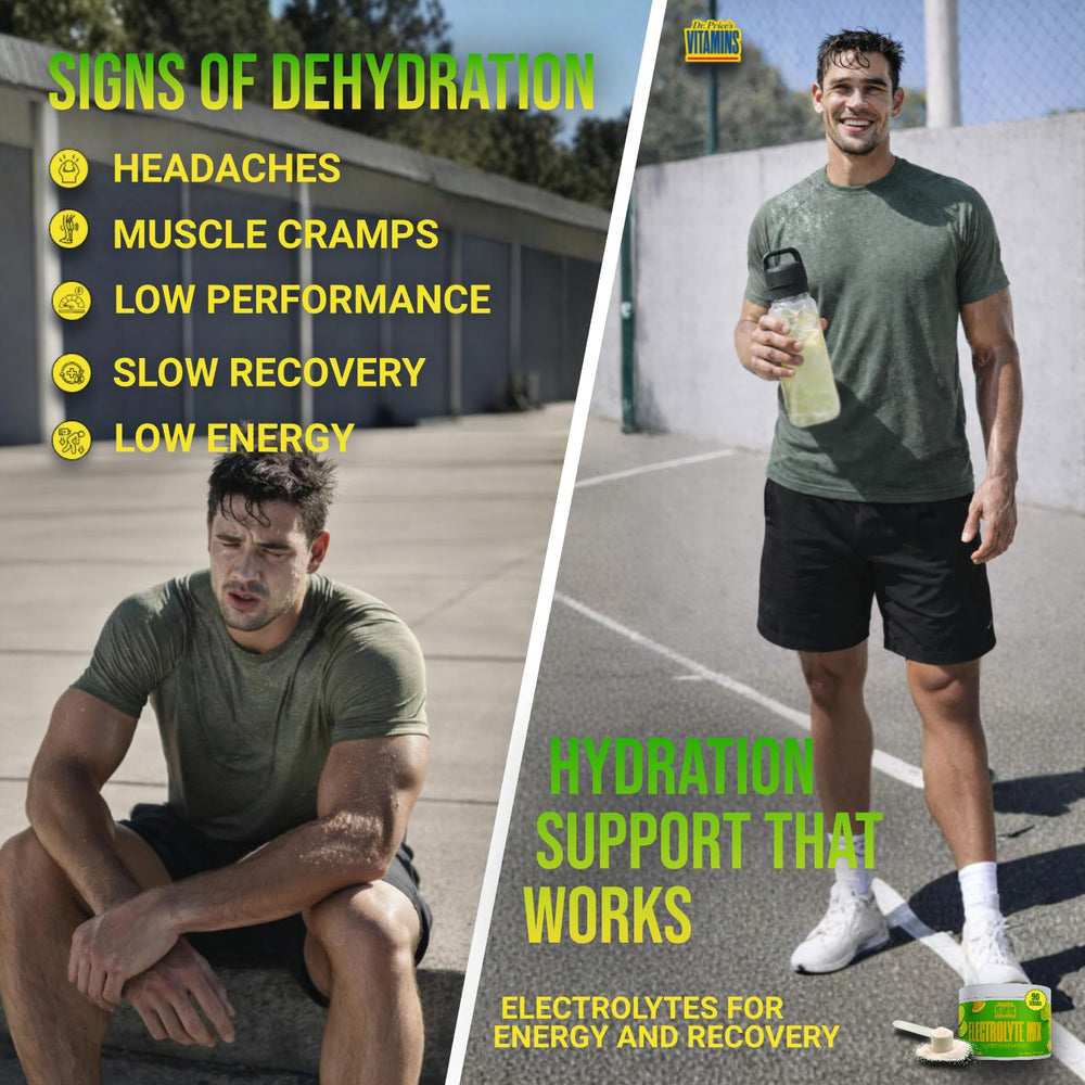 An athlete uses Dr. Price's Electrolytes for muscles and endurance during training.