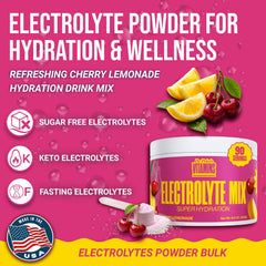 Pouring Dr. Price's Electrolytes Powder into a glass for quick hydration