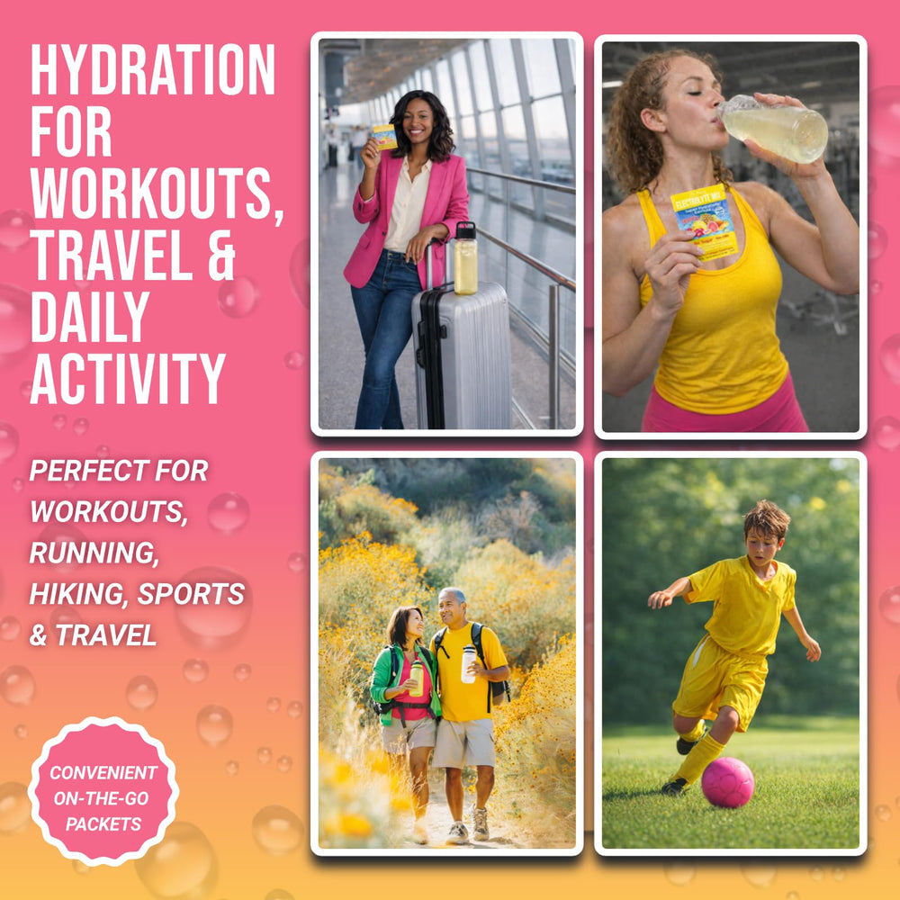 Dr Price's Electrolytes tropical packaging creative shot emphasizing keto-friendly hydration