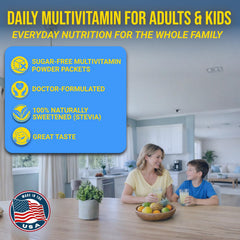 Nutrition panel and non-GMO gluten-free icons on Dr Price's Vitamins Daily Vites.
