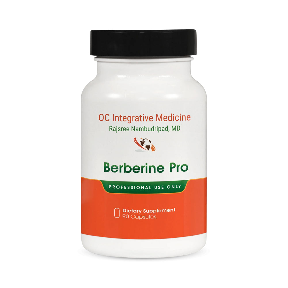 Dr. Rajsree Berberine Pro bottle label signaling digestive support.
