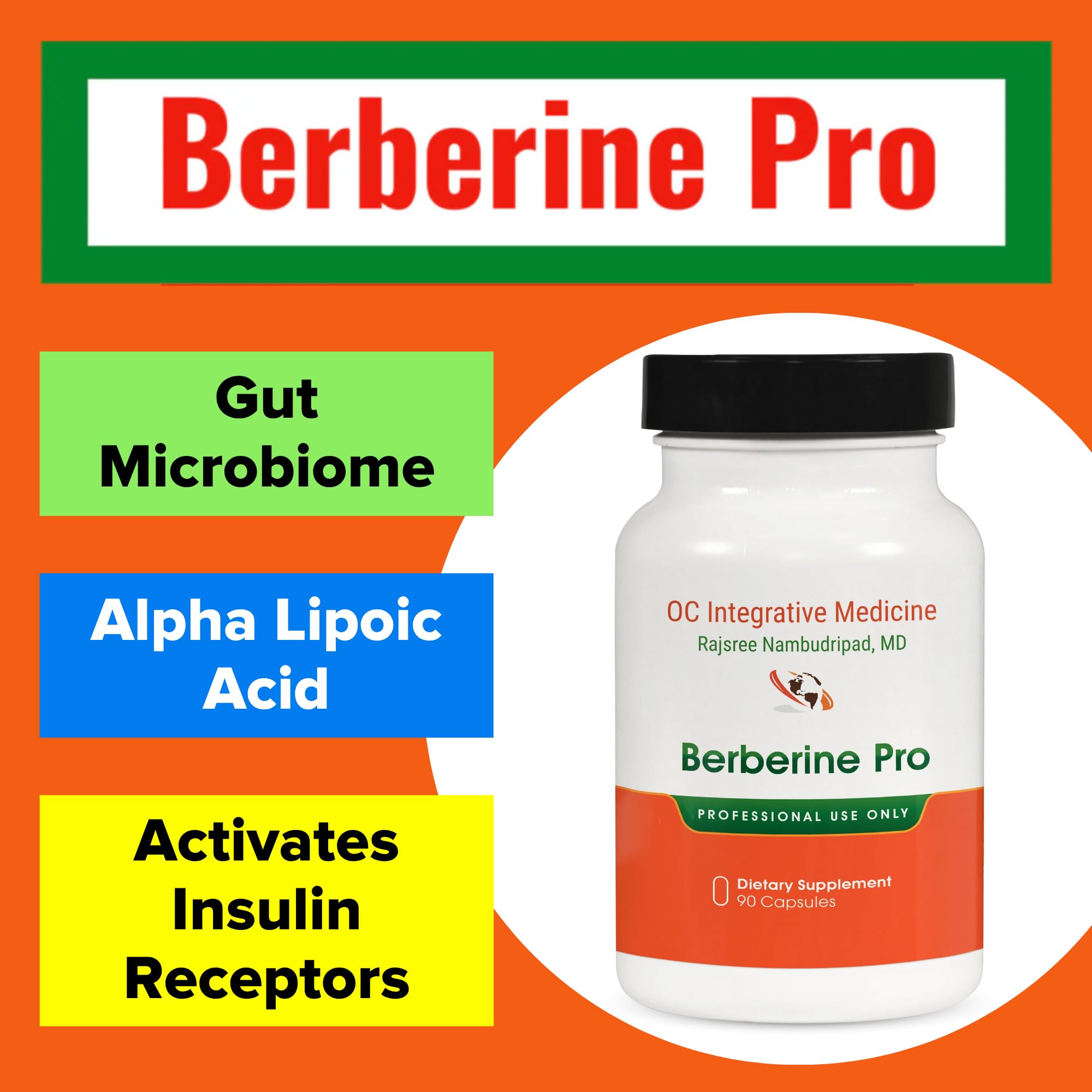Ingredients panel emphasizes berberine and alpha lipoic acid pairing.