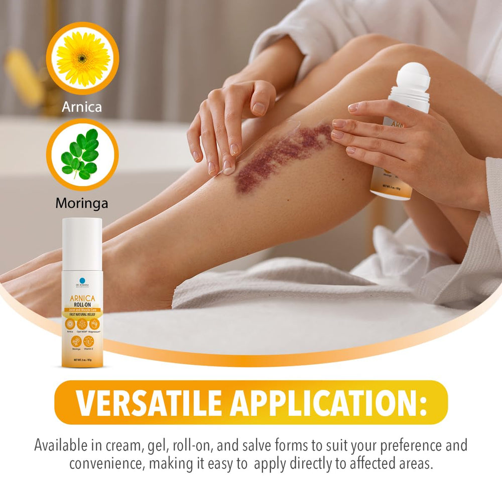 Dr. Robaina Arnica Bruise Roll-On USA-made facility highlights quality manufacturing.