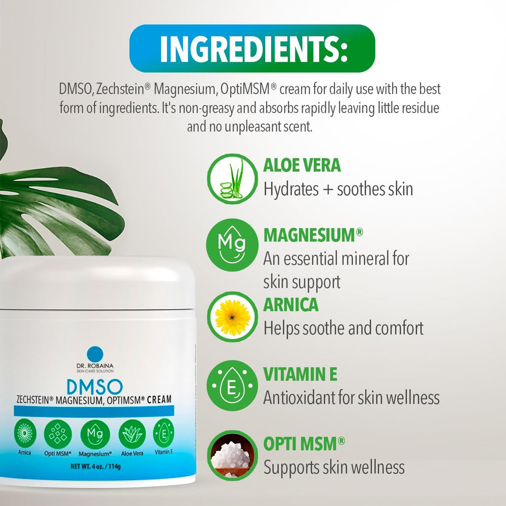 Dr. Robaina DMSO Cream USA-made fragrance-free jar for sensitive skin