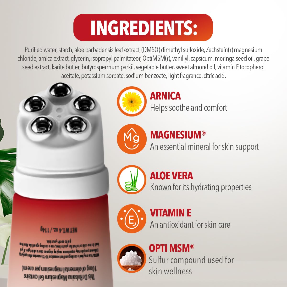 Dr. Robaina DMSO Hot Roll-On packaging emphasizing USA-made quality.