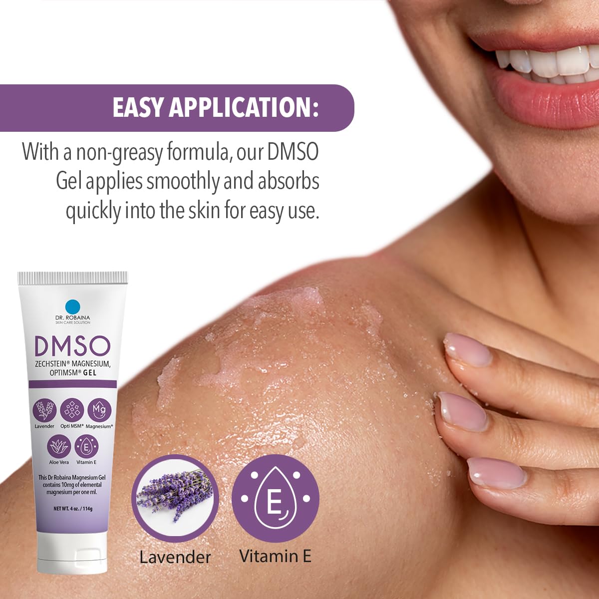 Dr Robaina DMSO Lavender Gel after a workout skin refresh