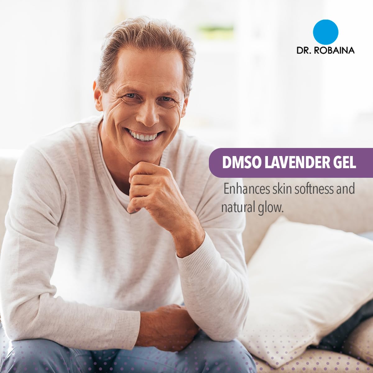 Dr Robaina DMSO Lavender Gel applied on arm for calming routine