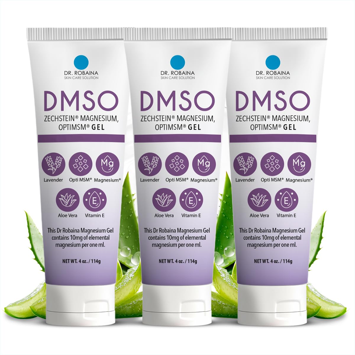 Dr Robaina DMSO Lavender Gel bottle close-up for cooling refresh