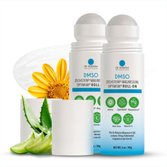 Dr. Robaina DMSO Roll-On bottle with a non-greasy finish after application.