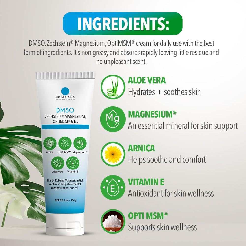 Made in USA label on Dr. Robaina DMSO Gel emphasizing quality.