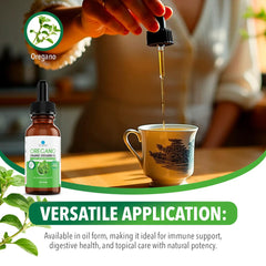 Two-drop portion on a spoon from Dr. Robaina oregano drops