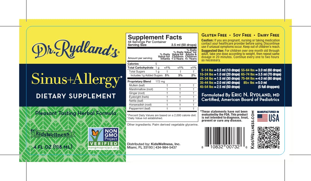 Dr. Rydland's Herbal Sinus Relief extraction process notes a long herbal infusion.