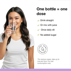 Dr. Schulze's Herbal Shot served over ice offers a refreshing daily ritual