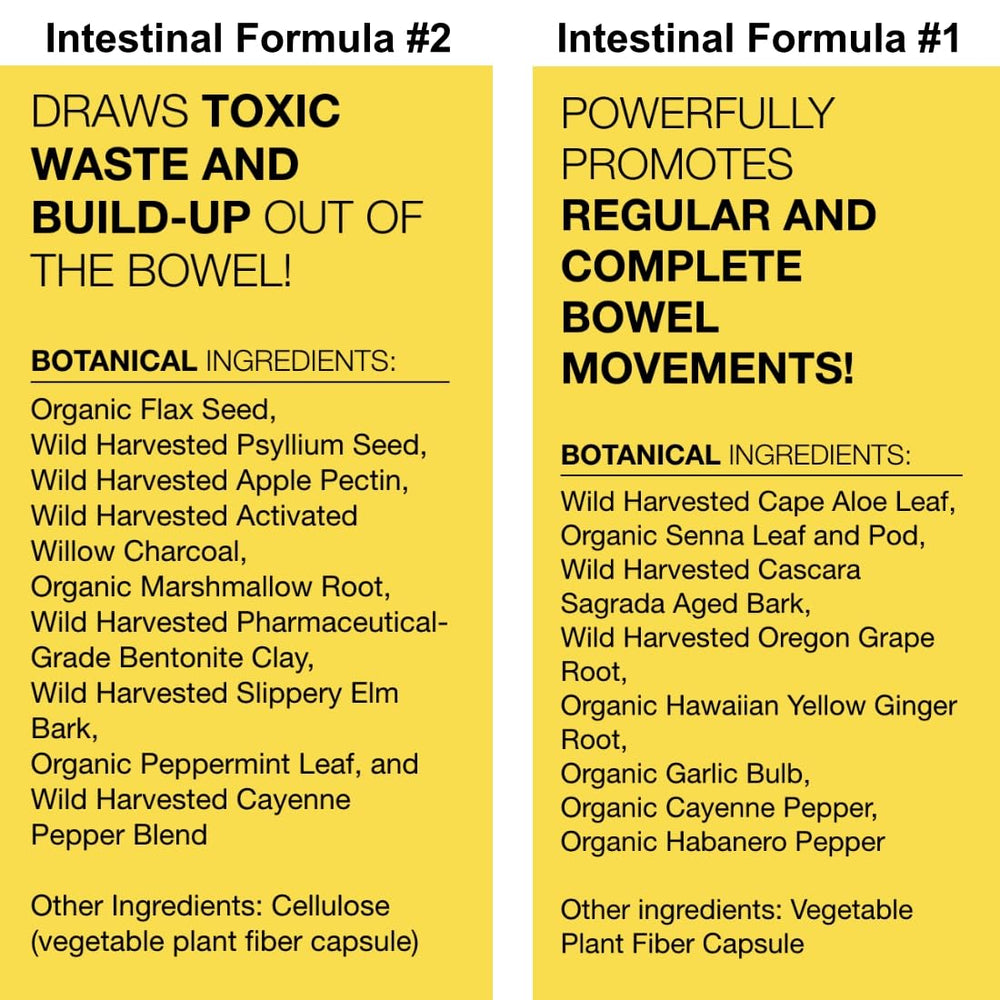 Dr. Schulze's Intestinal Formula #1 capsules closeup showing capsule details.