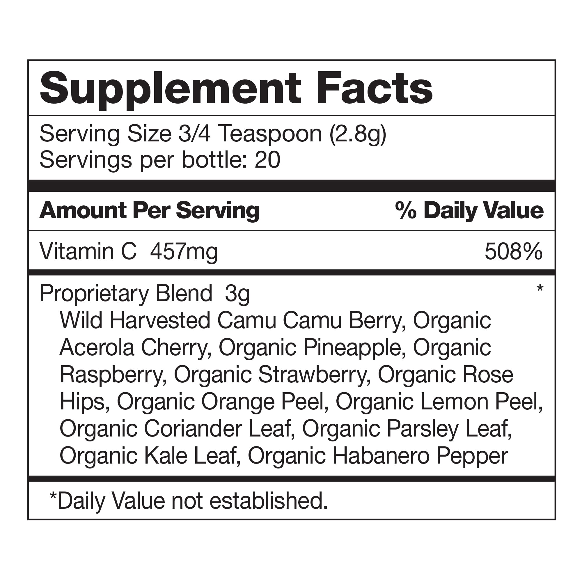 Dr. Schulze's Super-C Plus packaging close-up emphasizing non-GMO and dairy-free formulation.