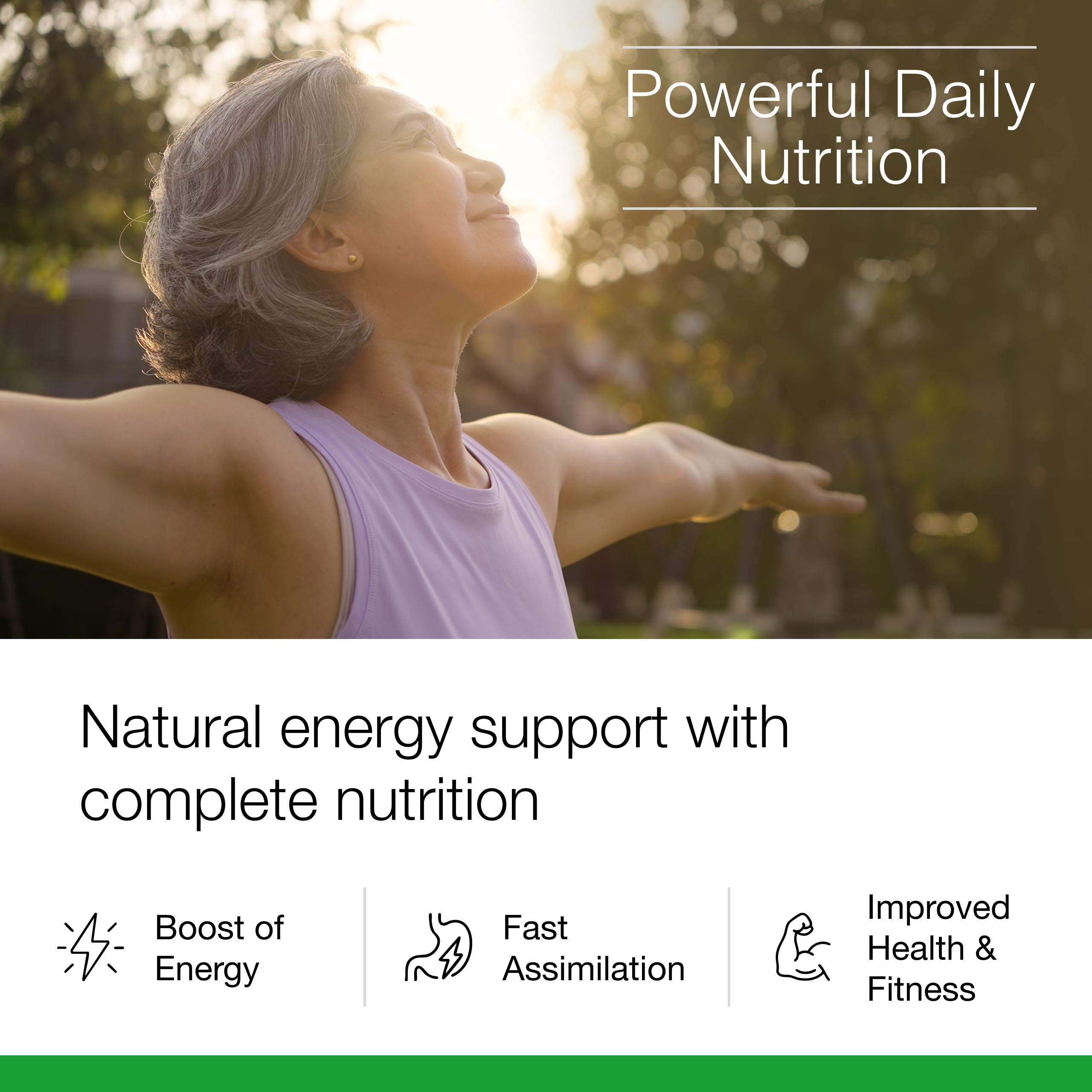 Scoop of SuperFood Plus with greens blend for everyday energy.