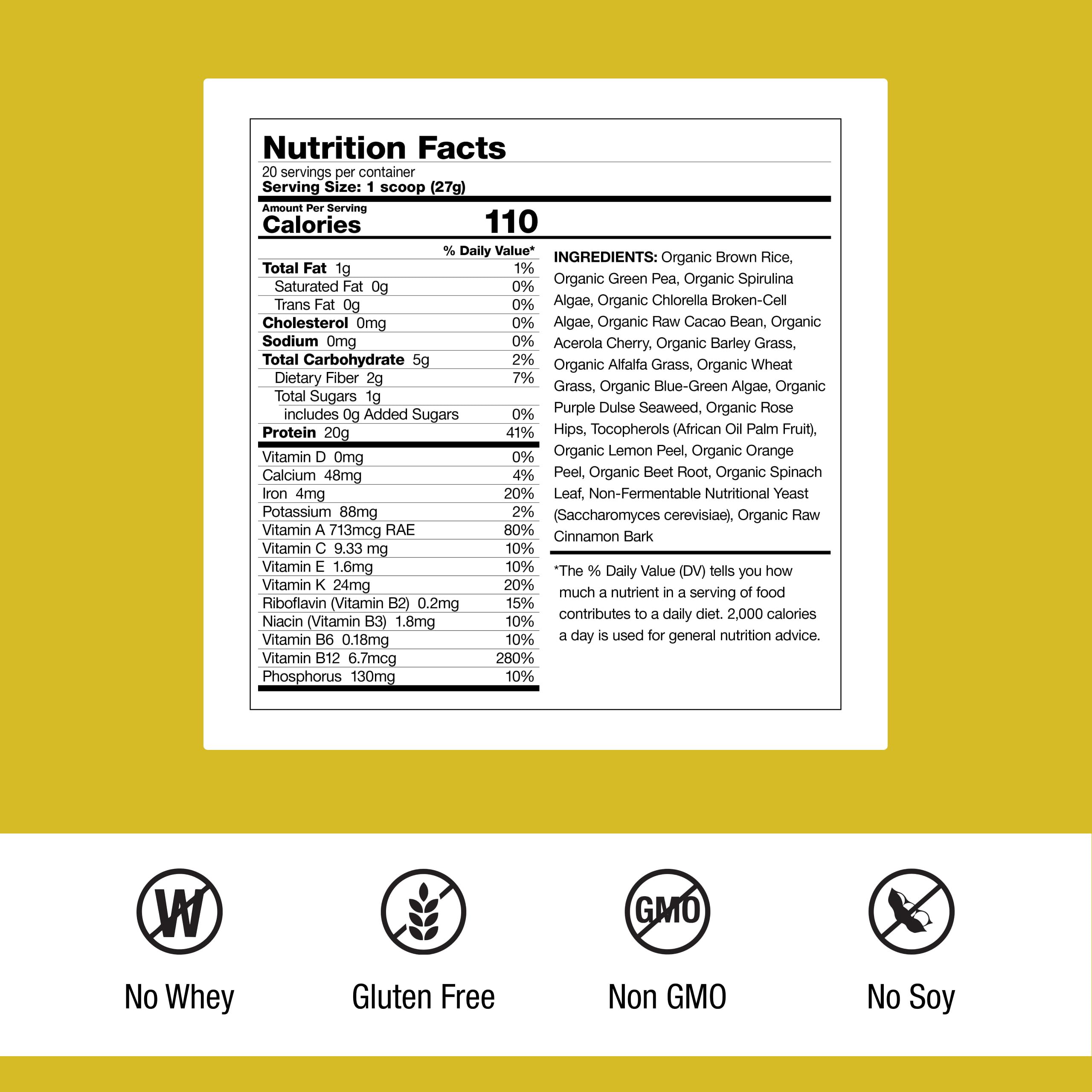 Dr. Schulze's SuperProtein Plus tub showing plant-based protein for smoothies