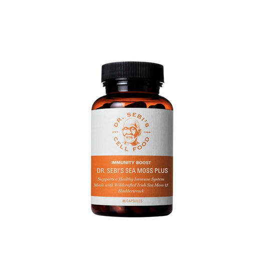 Dr. Sebi's Sea Moss Capsules bottle for daily mineral support.