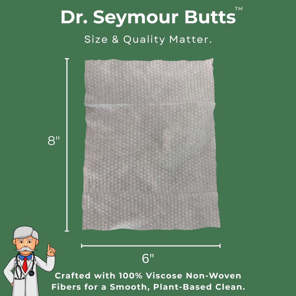 Dr. Seymour Butts Hemorrhoid Wipes packaging with clear branding for quick use