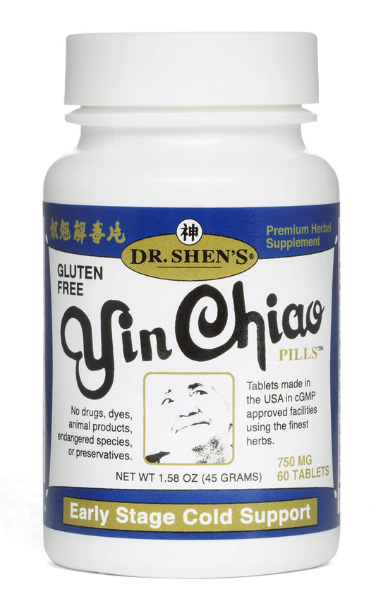 DR. SHEN'S Yin Chiao bottle front for daily immune support and seasonal wellness.