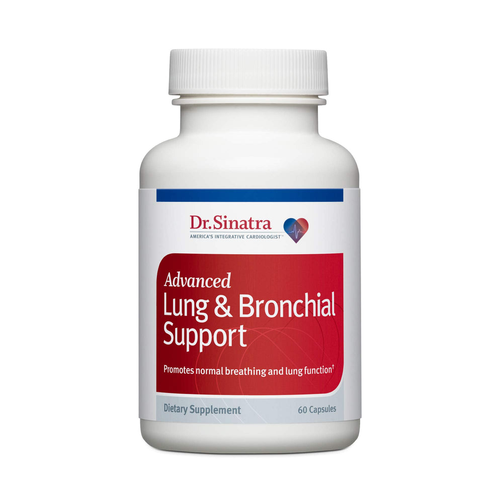 Dr. Sinatra AlvioLife bottle pour demonstrates convenient dosing for daily lung support.
