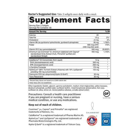 Dr. Sinatra Omega Q Plus CoQ10 capsules highlight antioxidant support