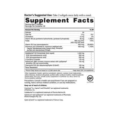 Close-up of softgels highlighting CoQ10 and omega-3 components for cellular energy.