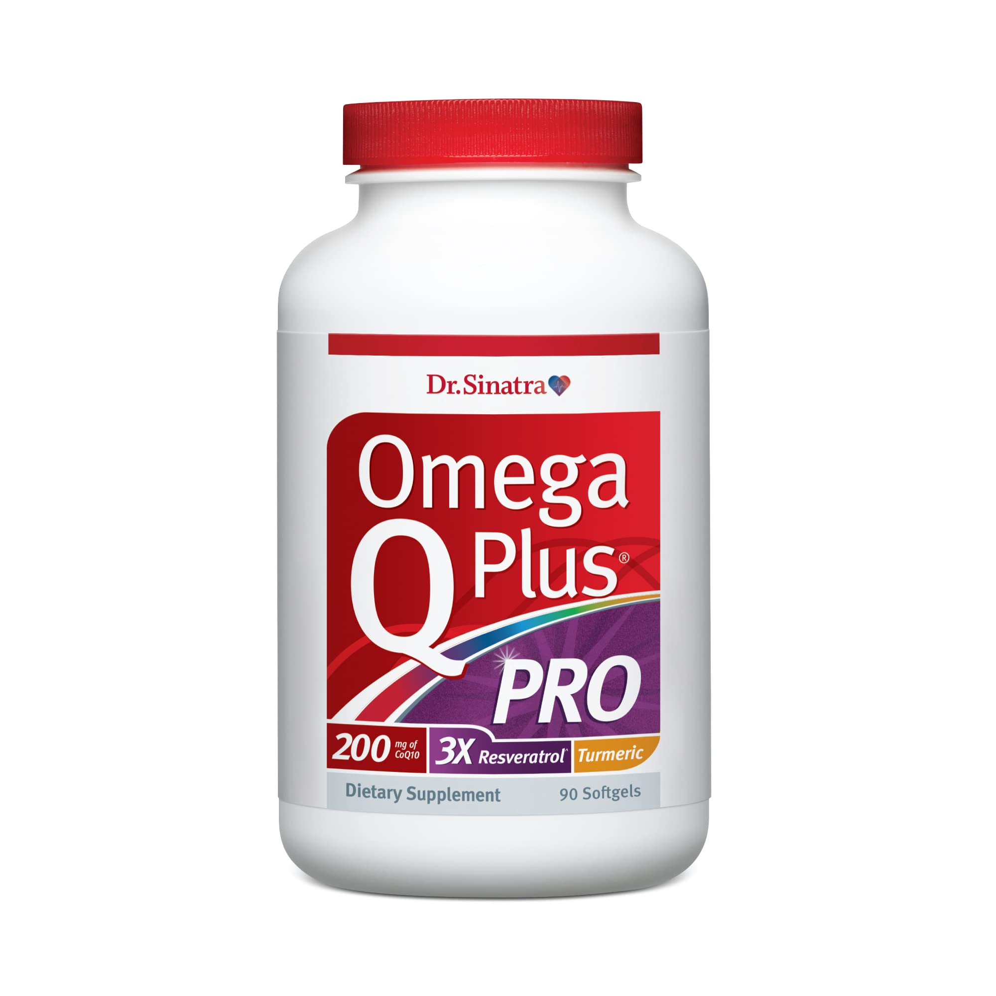 Dr. Sinatra Omega Q Plus PRO bottle front supports energy and heart health.