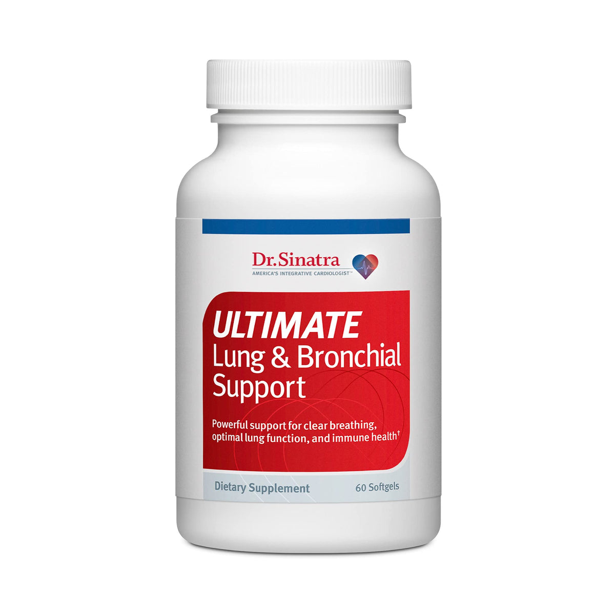 Dr. Sinatra Ultimate Lung bottle front for clear breathing support and easy daily use
