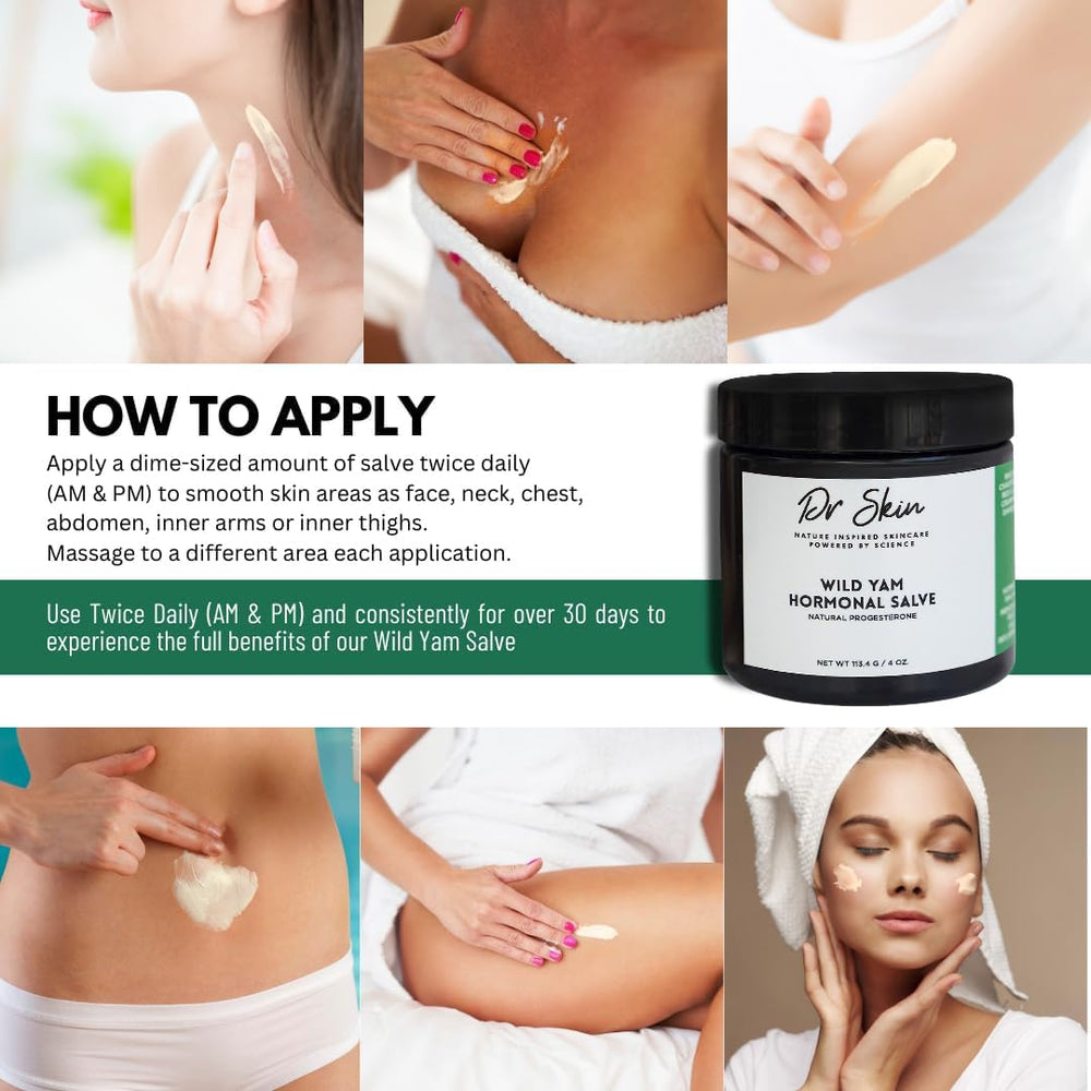 Dr Skin Organic Wild Yam Cream in night routine scene suggests calm skin.