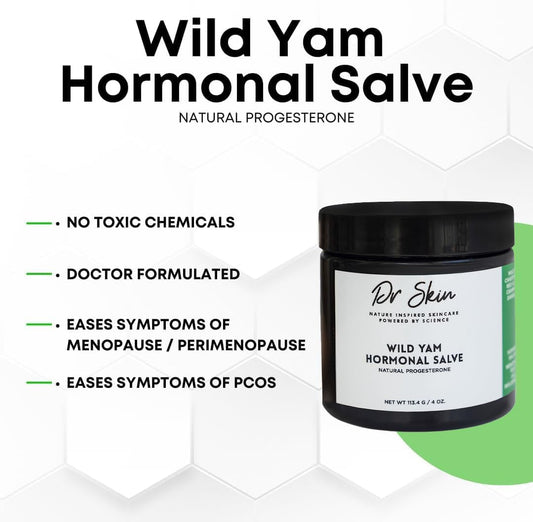 Dr Skin Organic Wild Yam Cream texture close-up indicates smooth, quick absorption.
