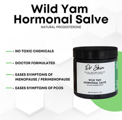 Dr Skin Organic Wild Yam Cream texture close-up indicates smooth, quick absorption.