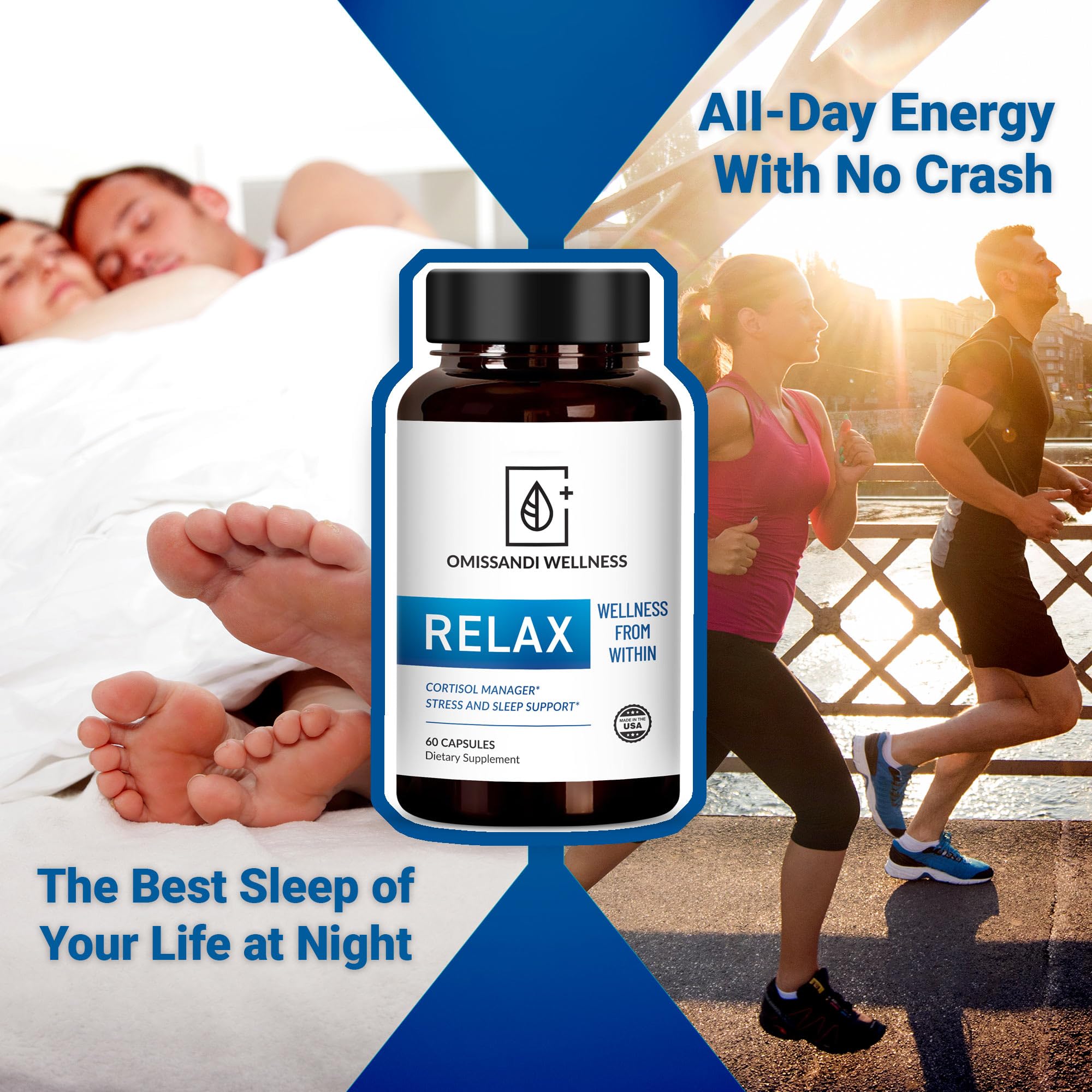 Dr. Stern Omissandi Relax bottle front highlights branding and 60-caps supply