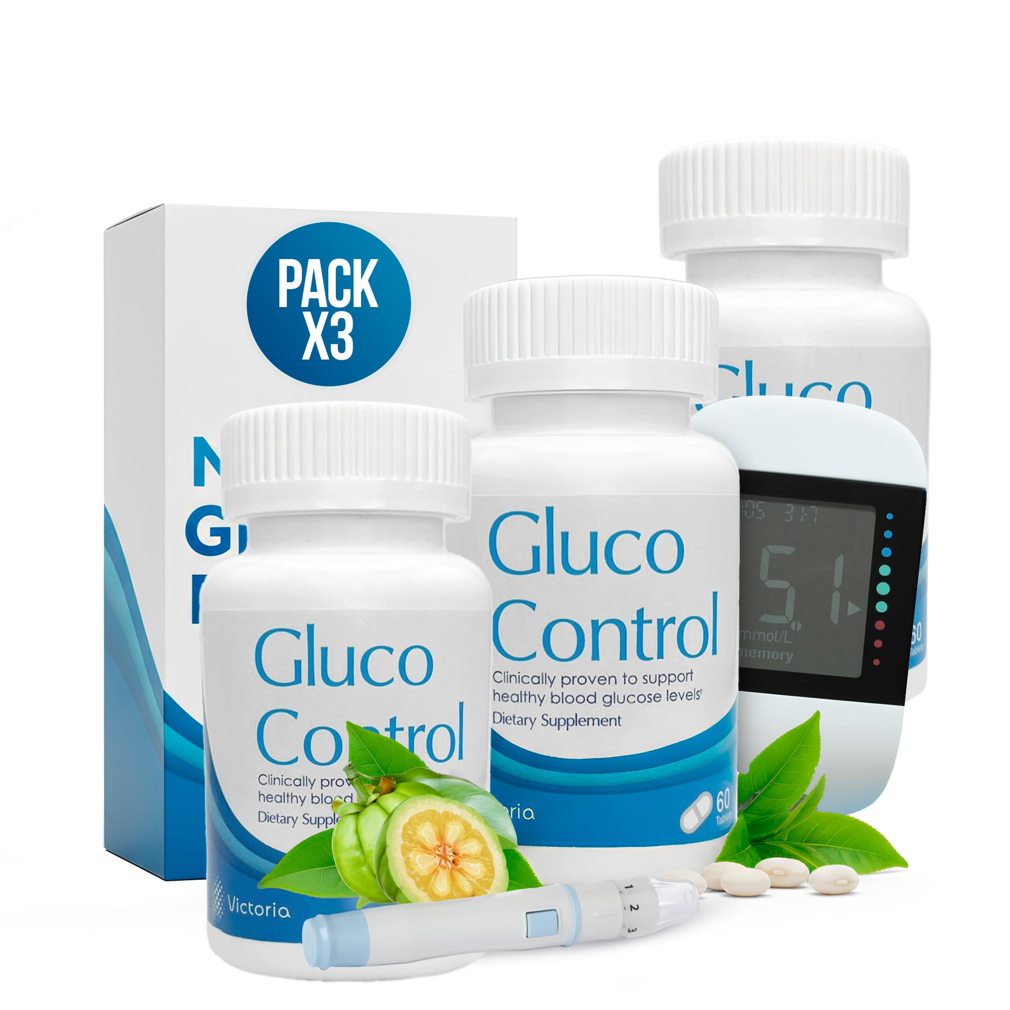Dr. T Gluco Control bottle pour shows easy daily use for steady energy