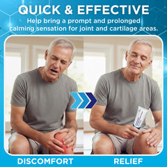 Applying the cream on the knee area during recovery.