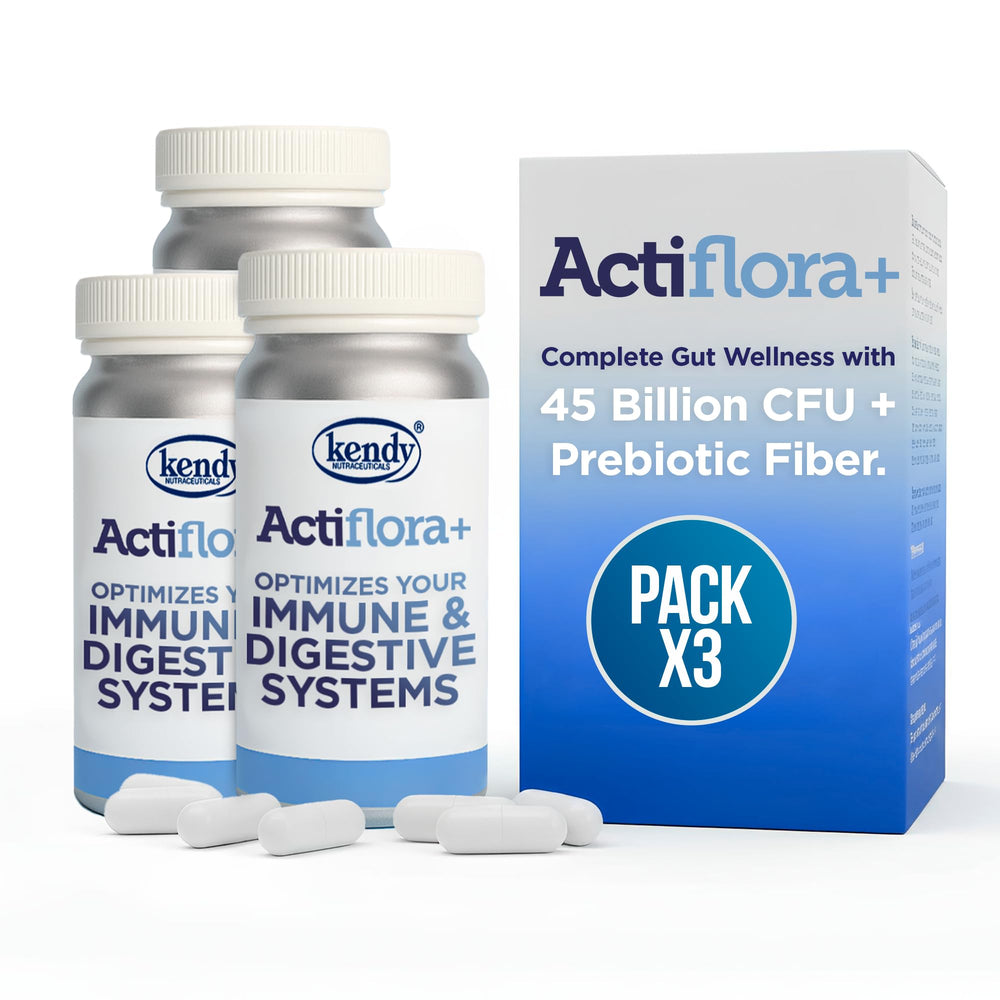 Dr. T Kendy Actiflora bottle front shows daily gut support.