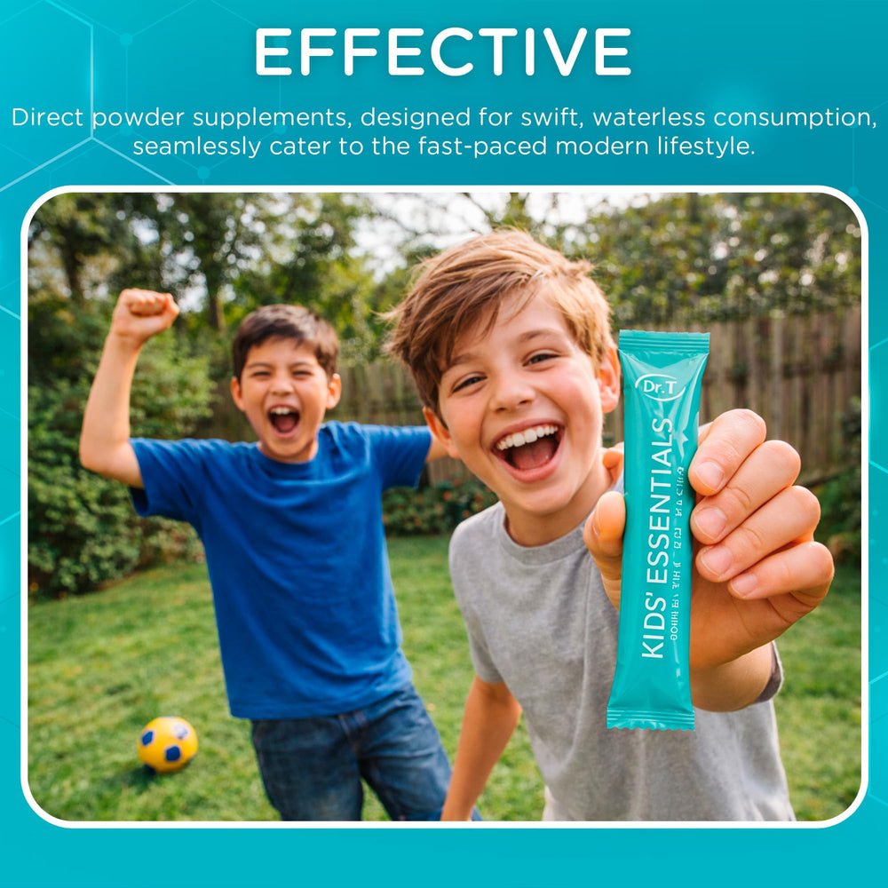 Dr. T Kids Essentials Packs calcium vitamin C and B6 support daily growth