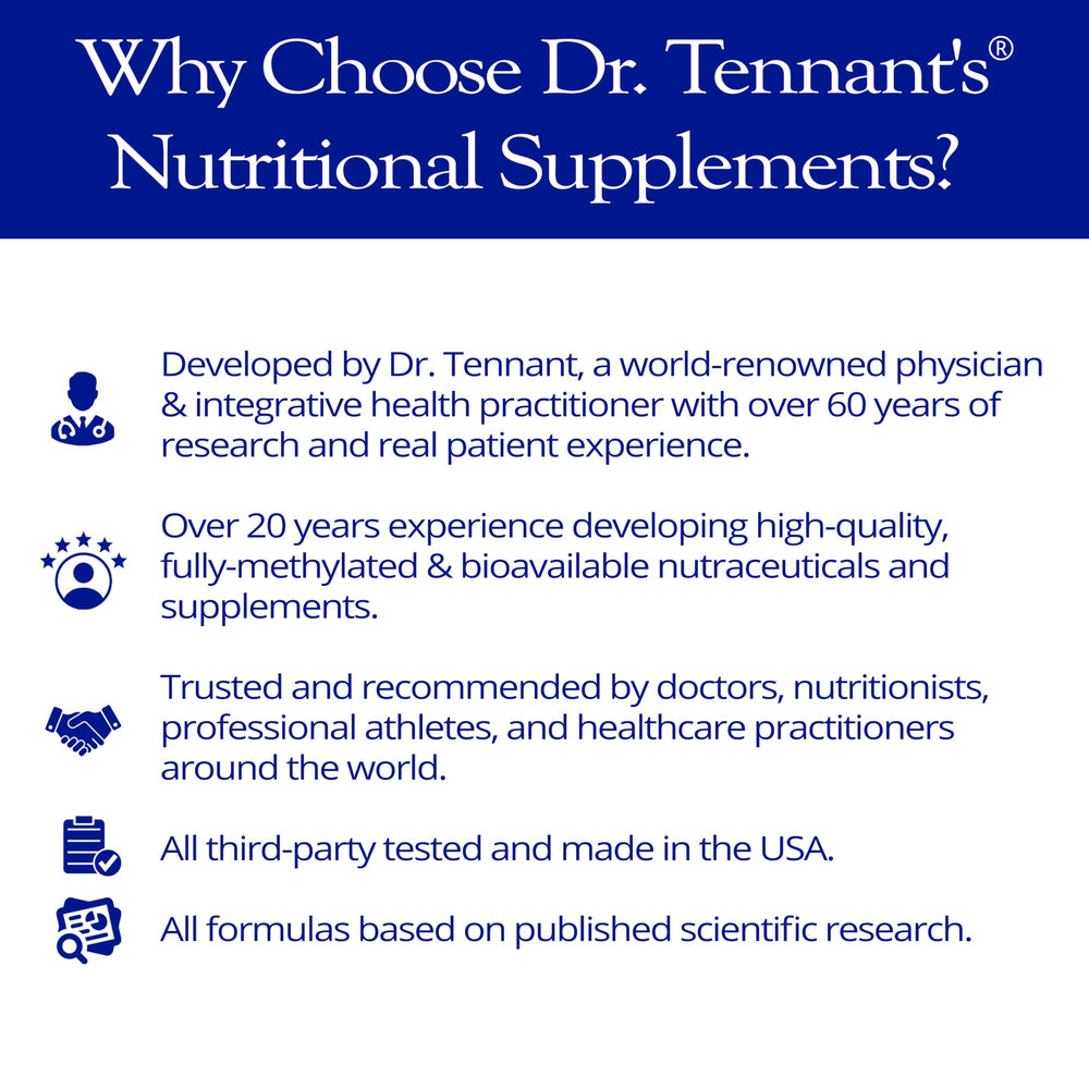 Dr Tennant's Fungal Detox bottle on a clean surface for morning routine