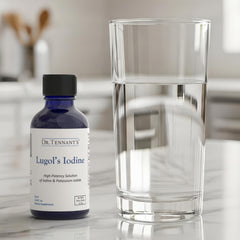 Concept image suggesting immune support with Dr. Tennant's iodine drops
