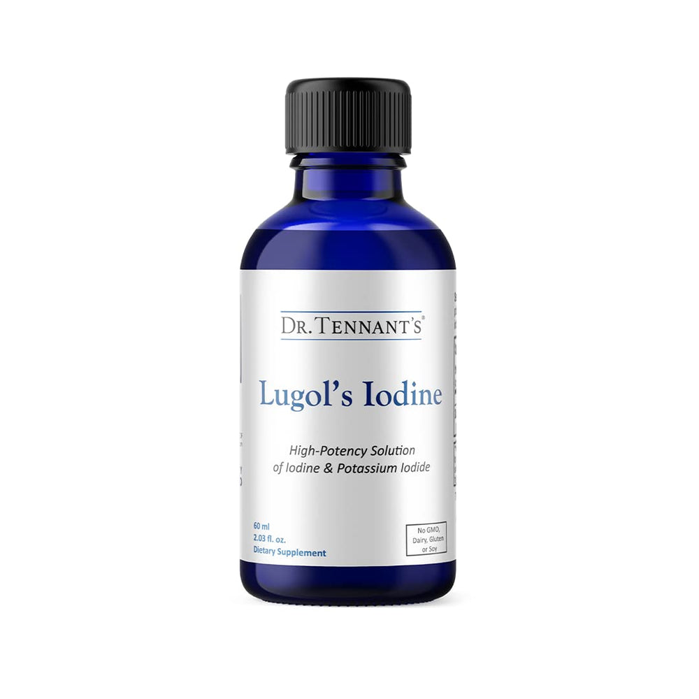 Dr. Tennant's liquid Lugol's iodine drops bottle for thyroid support