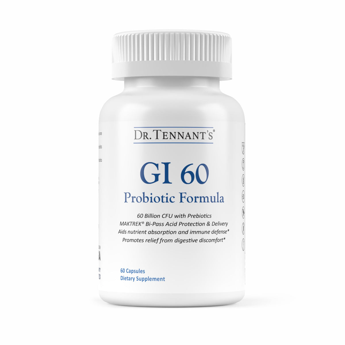 Dr. Tennant's Probiotic Formula bottle ready for daily gut support.