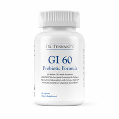 Dr. Tennant's Probiotic Formula bottle ready for daily gut support.